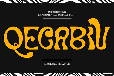Qecabiv Experimental Display Font branding display experimental font font experimental fonts graphic design logo