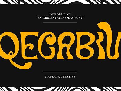 Qecabiv Experimental Display Font branding display experimental font font experimental fonts graphic design logo