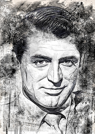 Cary Grant Portrait adobe art artist creative design illustration illustrations illustrazione portrait