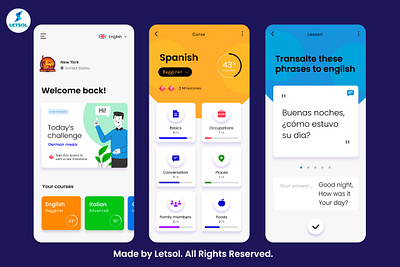 Mobile App UI & UX Designer for Android & iPhone Made By Letsol. app branding design graphic design illustration logo ui ux vector website develop
