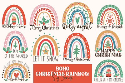 Boho Rainbow Christmas Sublimation 3d animation app branding design graphic design illustration logo ui vector