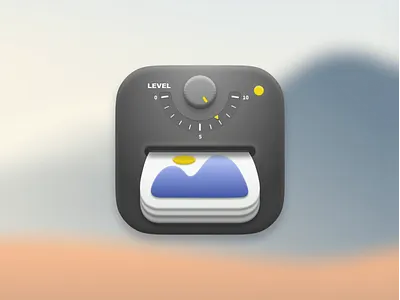 Image compression app skeuomorphic icon design appicon icon