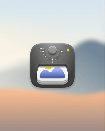 Image compression app skeuomorphic icon design appicon icon