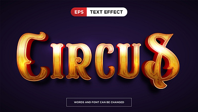 Golden Circus Text Effect colours