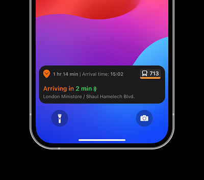 Moovit Live Activities dark mode design ios ios 17 live activities transport ui ux widget