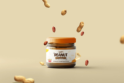 Peanut butter Label design branding butter creative design fitness food graphic design health mix illustration label logo minimal natural peanut superfood vector