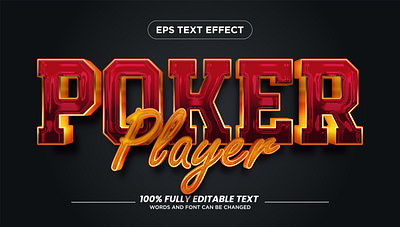 Poker Player Casino Text Effect typeface