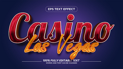 Casino Las Vegas Text Effect typeface