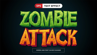 Zombie Attack Text Effect grave