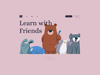 Frnds To Play With animals bear bunny cat children children illustration cute design dog fun game icon illustration kids logo minimal parenting parents simple ui