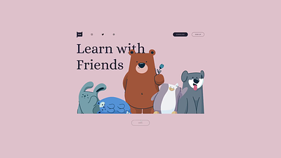 Frnds To Play With animals bear bunny cat children children illustration cute design dog fun game icon illustration kids logo minimal parenting parents simple ui