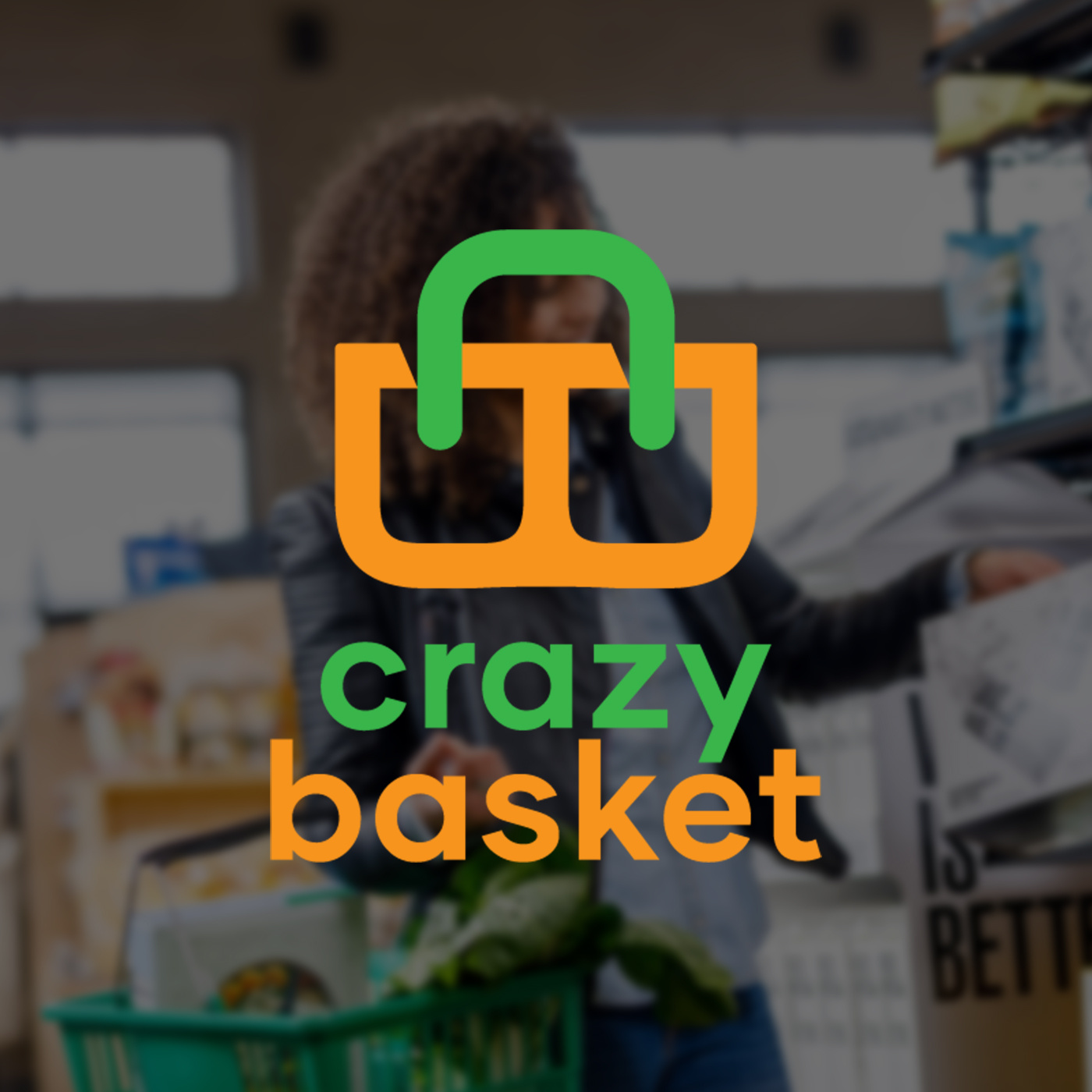CRAZY BASKET- LOGO AND BRAND IDENTITY PROJECT FOR GROCERY SHOP brandidentity branding food graphic design grocery shop logo logo design minimal modern monogram logo supermarket
