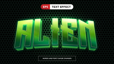 Green Alien Text Effect luxury