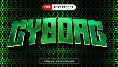 Green Cyborg Text Effect luxury