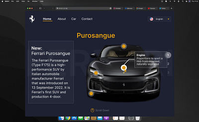 Ferrari - Website | Redesign app cars design ferrari figma interface ios mac os minimalism redesign ui uiux ux website
