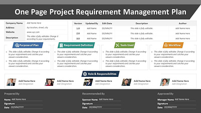 One Page Project Requirement Management Plan PowerPoint Template creative powerpoint templates kridha graphics powerpoint design powerpoint presentation powerpoint presentation slides powerpoint slides powerpoint templates ppt ppt template ppt templates presentation presentation design presentation template project management project management plan project requirements slides