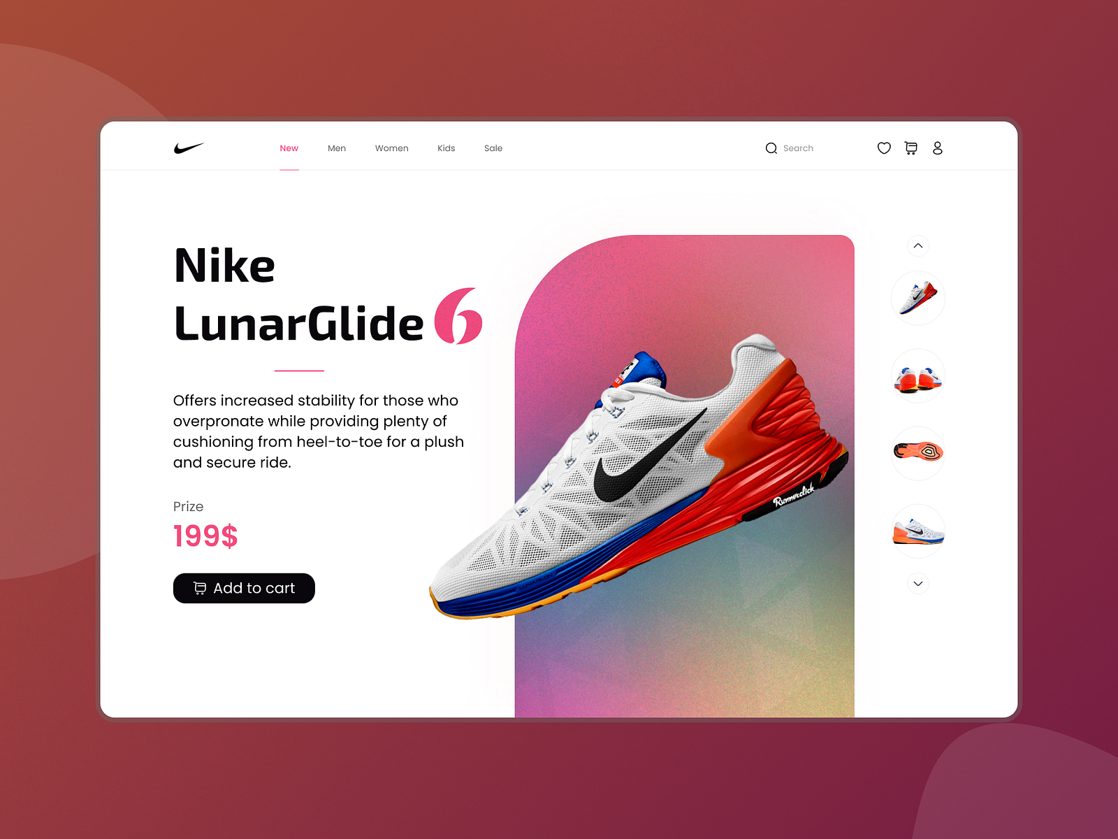 Nike website by Hussein Mahmood on Dribbble