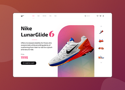 Nike website branding ui