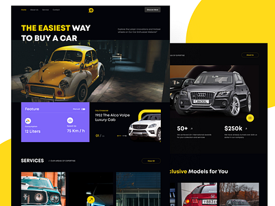 Car website | landing page animation car car landing page figma graphic design new car old car ui website