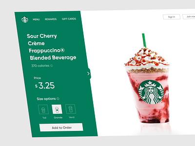 Starbucks Website concept branding coffee figma graphic design new popular redesign starbucks trend ui ux web website webui