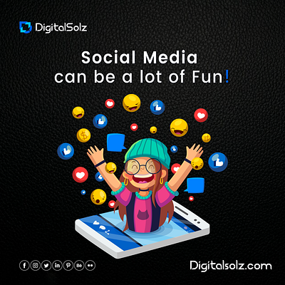 Social Media can be a lot of Fun! branding business business growth design digital marketing digital solz illustration marketing social media marketing ui
