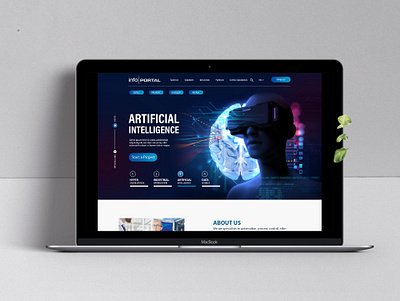 Artificial Intelligence WebPage angular graphic design ui website