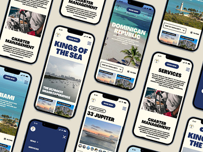 Kings of the Sea Website — Miami Yacht Rental design desktop main page mobile navigation product design rental sea uxui website yacht yachts