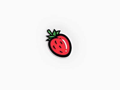 Strawberry graphic design illustration logo strawberry