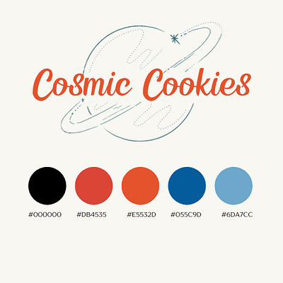 Mockup for a cookie brand color pallette branding logo