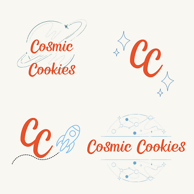Mock up logo set for a cookie brand