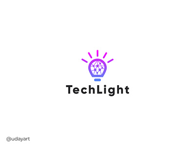 Tech Light logo design abstractlogo balblogo dribbblelogo ictlogo lightlogo logobranding logodesign logoinspiration logomark minimalistlogo modernlogo techlogo technologylogo toplogo udayart usalogo