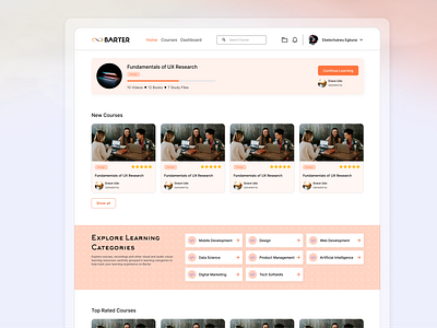 E-Learning Platform dashboard figma homepage learning platform product design ui ui design uiux ux research