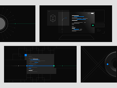 Covers: Dev process abstract blog code commit dev developer illustration shapes tech