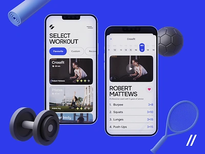 Gym Workout Planner Mobile iOS App android animation app app design design fitness app ios mobile mobile design mobile ui motion design motion graphics planner sport ui ux workout