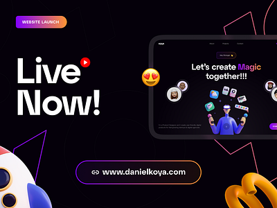 Website Launch — Daniel Koya app branding design product design ui ui ux user experience user interface web design website