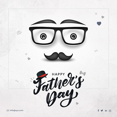 Happy Fathers Day Social Media post design branding graphic design ui