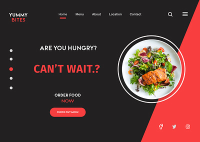 Food Website Landing Page Design app design branding design graphic design ui ui design user interface website website design