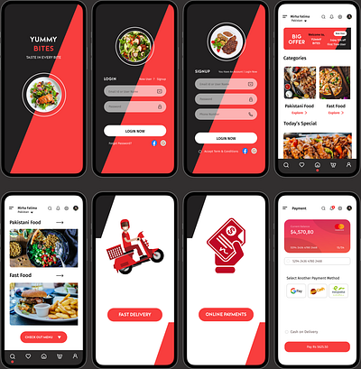 Food Delivery Mobile App Design app app design branding design food delivery app mobile app mobile app design ui ui design user interface