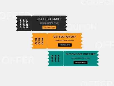 Offer Coupon 2024 ai black branding card card design coupon design discount green latest mobile myoffer neo new offer trending ui uiux yellow