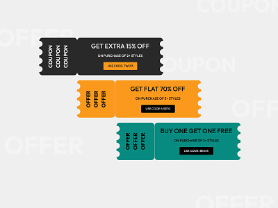 Offer Coupon 2024 black branding card card design coupon design discount green latest mobile myoffer neo neobrutalism new offer trending ui uiux yellow