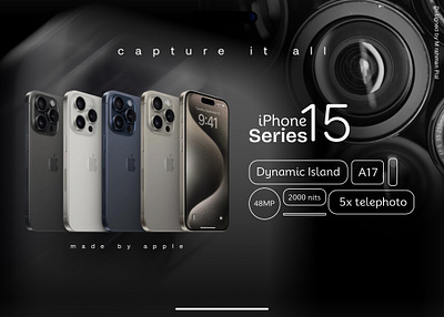 iPhone 15 series apple branding graphic design iphone iphone15 poster design