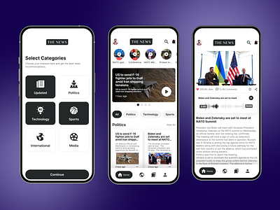 NewsMania- AI Integrated News App ai ai blog app ai news app article blog app clean daily news design iphone news news app news blog nyt story ui uidesign ux voice news white wsj