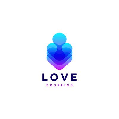 Love Dripping Logo abstract brand branding business colorfull design identity illustration logo love symbol technology ui vector
