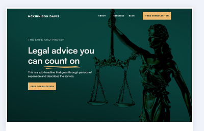 Site Template for Legal & Lawyer Funnel consulting figma framer green hero lawyer legal orange professional site