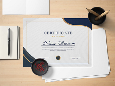 Certificate Design Template certificate college corporate design graphic design illustrator modern school simple university