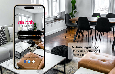 Airbnb Login page airbnb dailyui iphone14pro mockup loginpage ui uncut sans