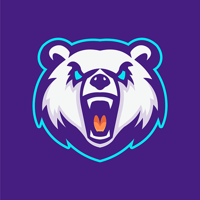 Ice Bear Mascot Logo angry bear logo bear mascot esport esport logo ideas illustration logo logo ideas mascot mascot logo vector