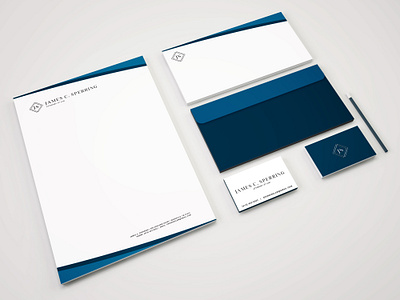 James C. Sperring, Attorney at Law - Stationery attorney branding business card collateral design lawyer letterhead logo stationery