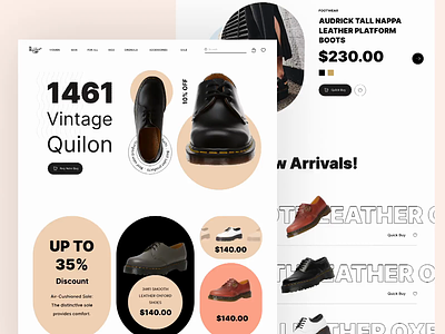 DRMARTENS Ecommerce landing UI buy design ecommerce interface layout online sell shoes shop shopping ui ux web