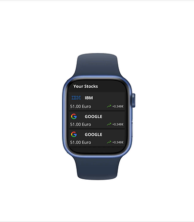 UI/UX Stock Market - Smartwatch applewatch ui ui user interface design